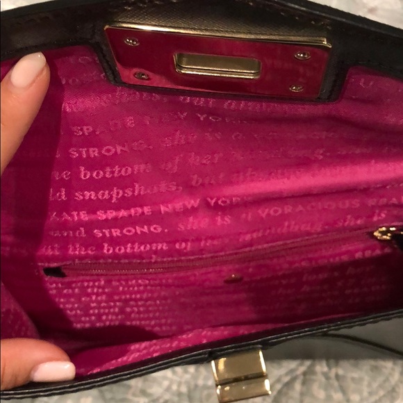 kate spade Bags New Kate Spade Black And Gold Crossbody Poshmark